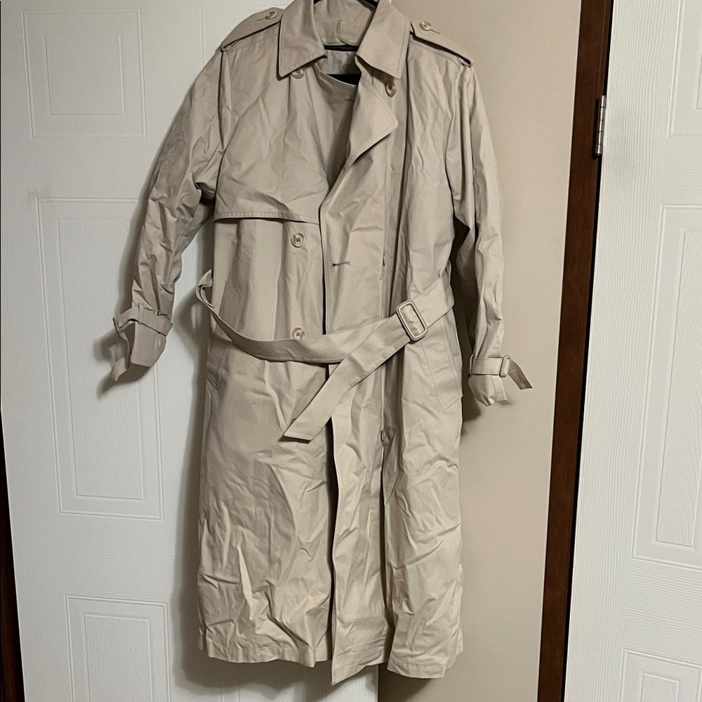 Women’s London Fog Tan Trench Coat 8 Petite